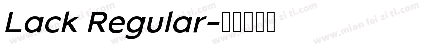 Lack Regular字体转换
